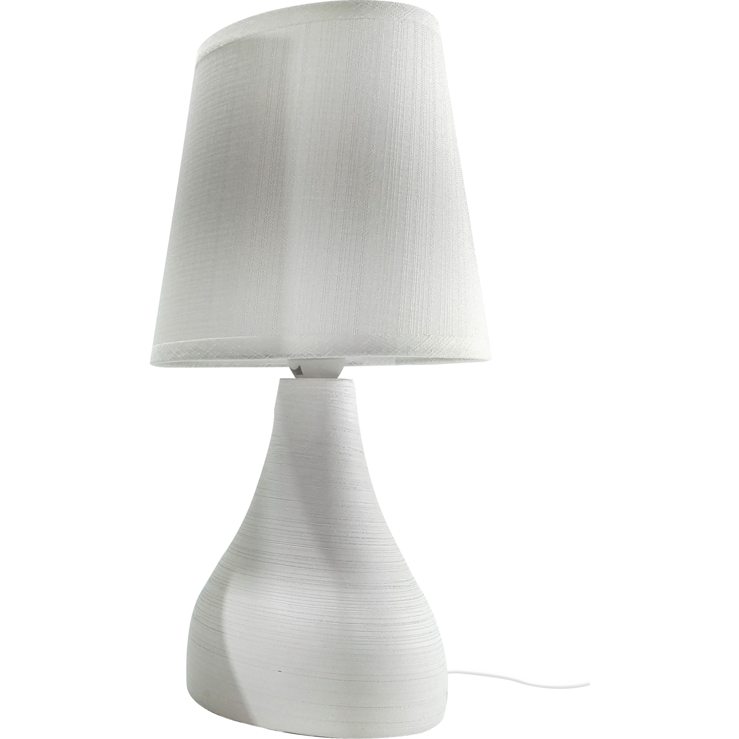 DICTROLUX - Lampada da Tavolo in Ceramica e Lino h31cm
